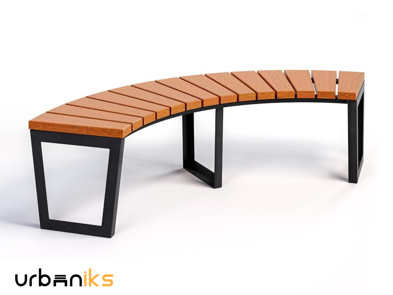 Ovalna modularna klop brez naslona Robin