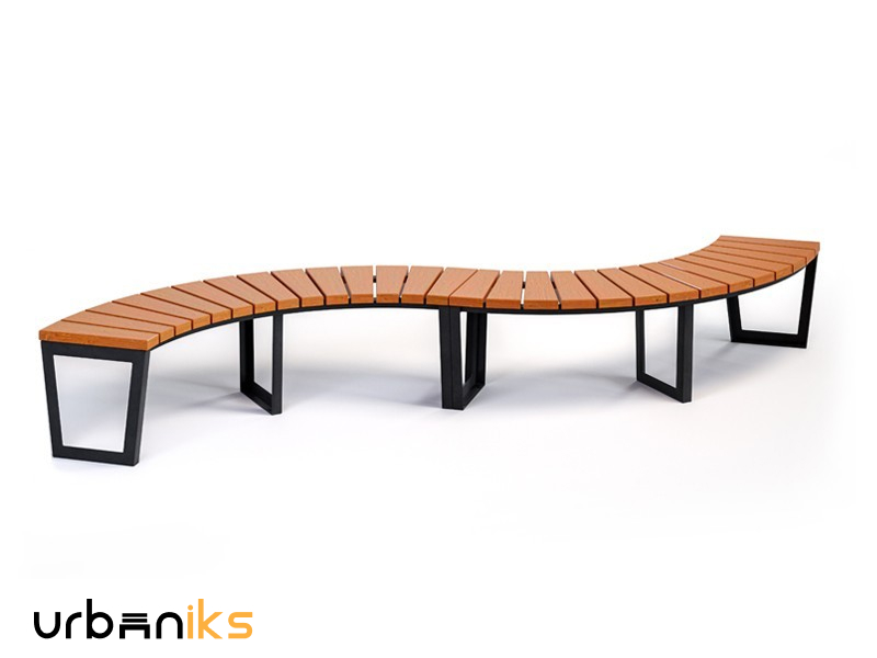 Ovalna modularna klop brez naslona  2x - Robin