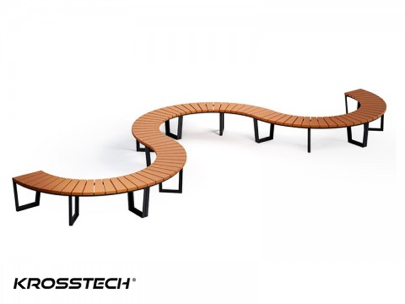Ovalna modularna klop brez naslona  6x - Robin