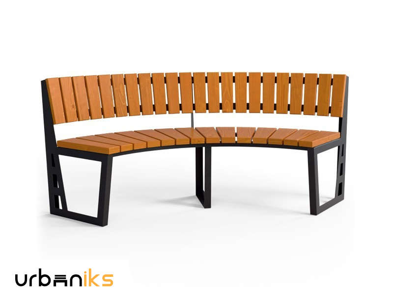 Ovalna klop z naslonom  - Robin