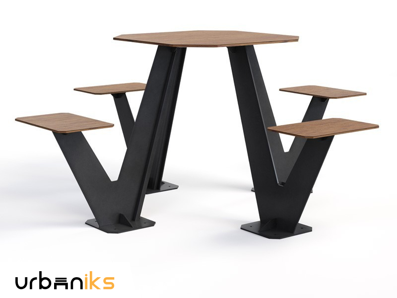 Univerzalna miza s štirimi stoli Liam