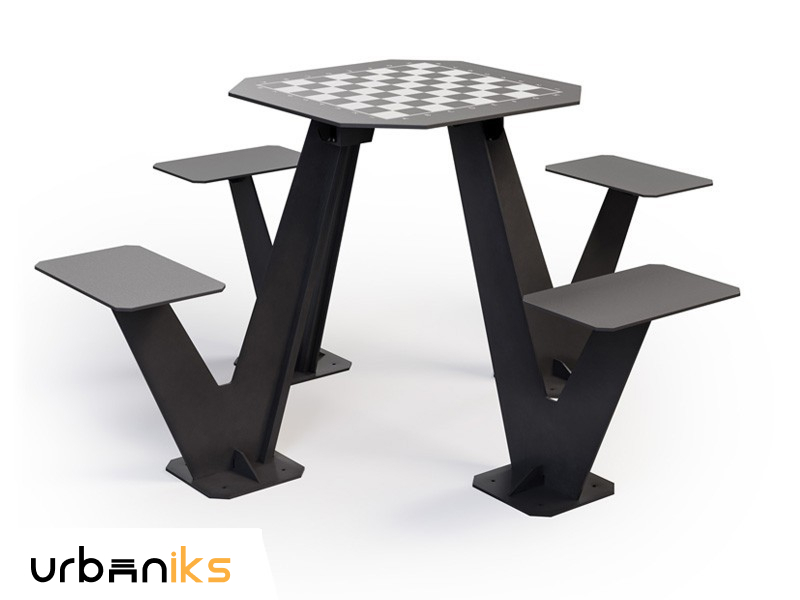 Šah univerzalna miza s štirimi stoli - Liam