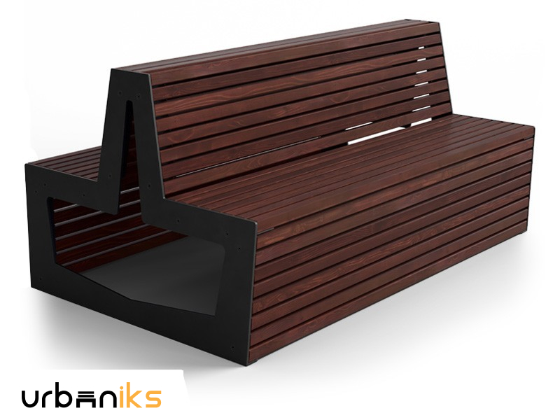 Obojestranska klop z naslonom - Alma 