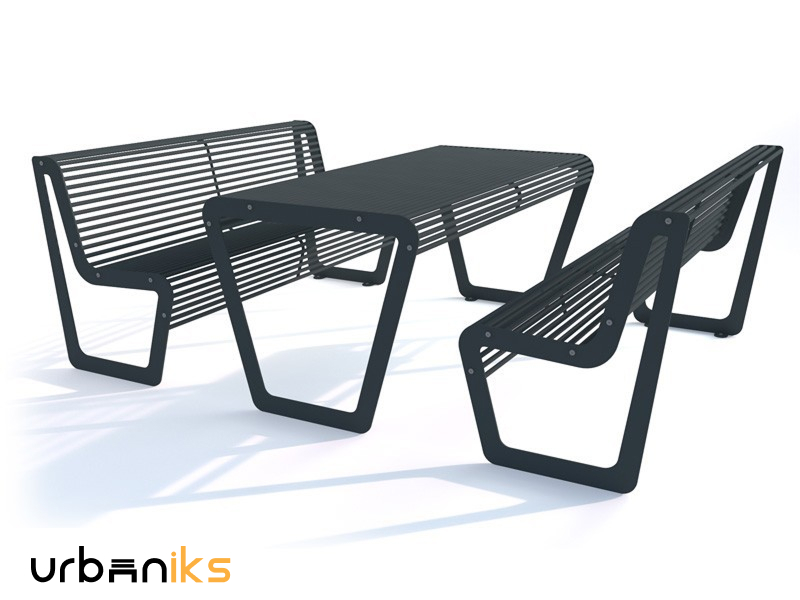 Jekleni set mize in klopi - Talia