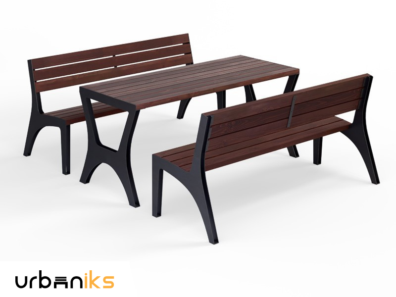 Komplet miza in klopi - Alea